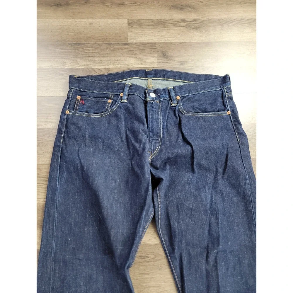Polo Ralph Lauren Slim Fit Jeans Size 35x32 Dark Wash Stretch Cotton Straight